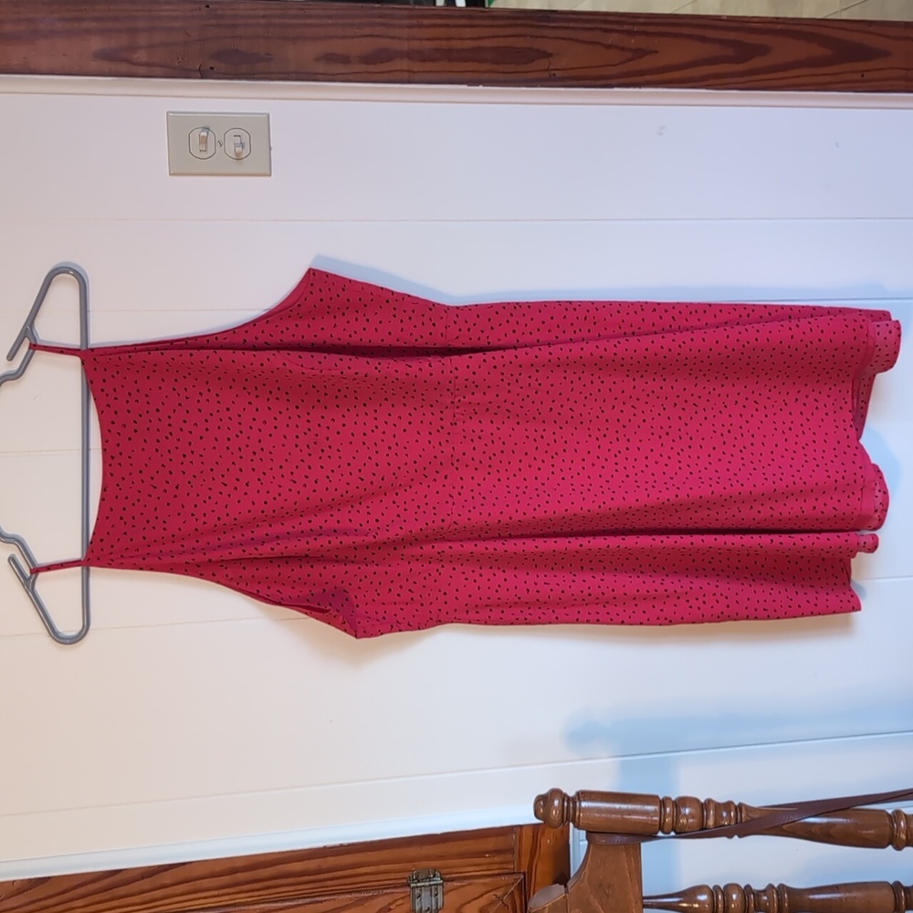 Red printed dress